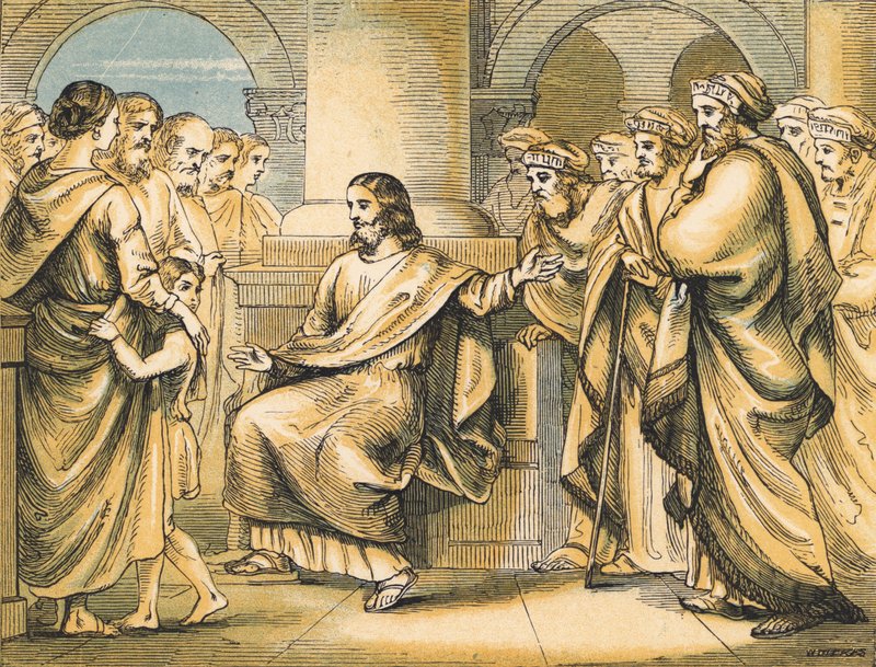 Jesus tadelt die Schriftgelehrten und Pharisäer von English School
