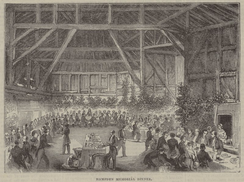 John Hampden Gedenkdinner, abgehalten im Zusammenhang mit der Errichtung eines Denkmals für ihn von English School