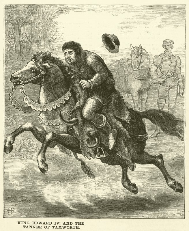 König Edward IV. und der Gerber von Tamworth (Gravur) von English School