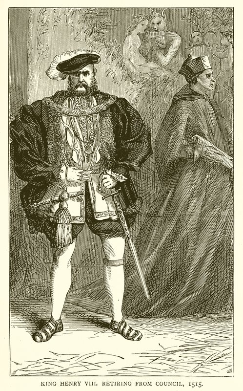 König Heinrich VIII. zieht sich aus dem Rat zurück, 1515 von English School