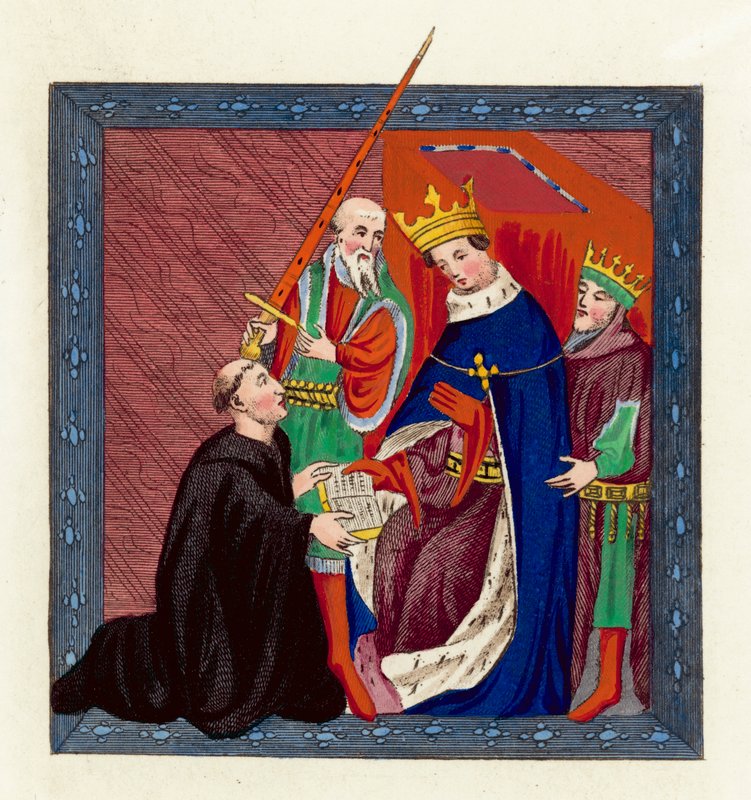 König Heinrich VI. und John Lydgate von English School