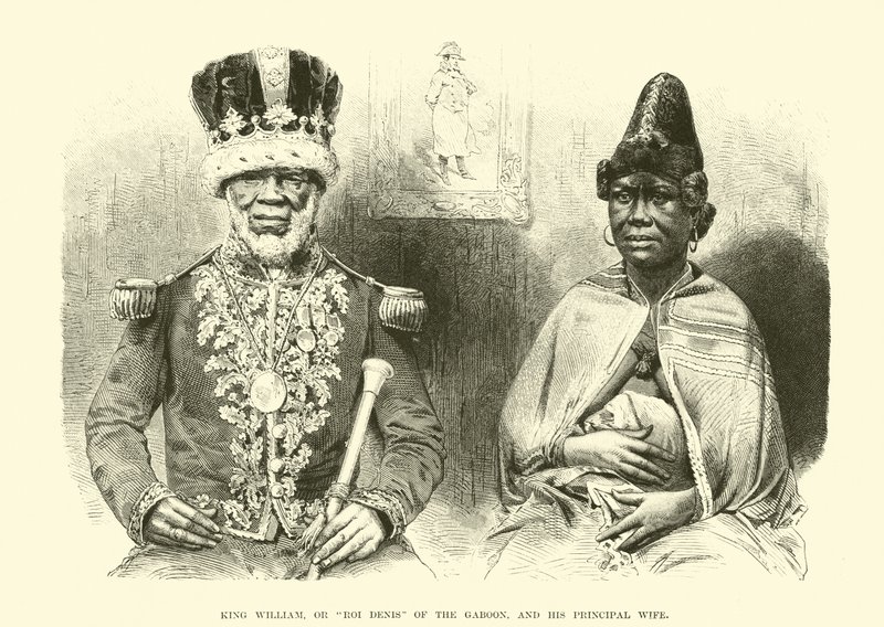 König William oder Roi Denis von Gabun und seine Hauptfrau von English School