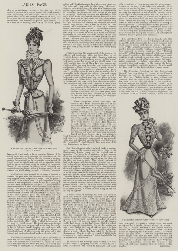 Damen-Seite (Lithografie) von English School