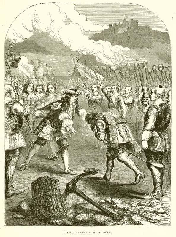 Landung von Charles II. in Dover von English School