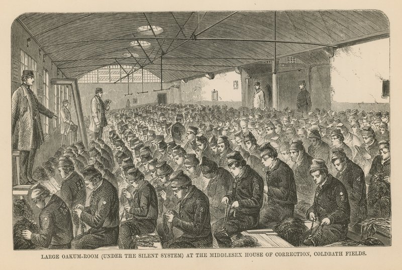 Großer Eichenraum im Middlesex House of Correction von English School