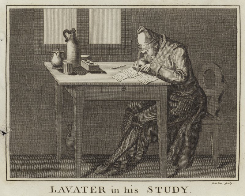 Lavater in seinem Arbeitszimmer von English School