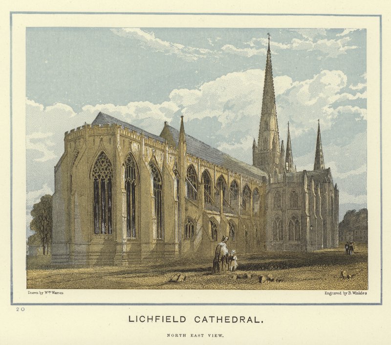 Lichfield Kathedrale, Nordostansicht von English School