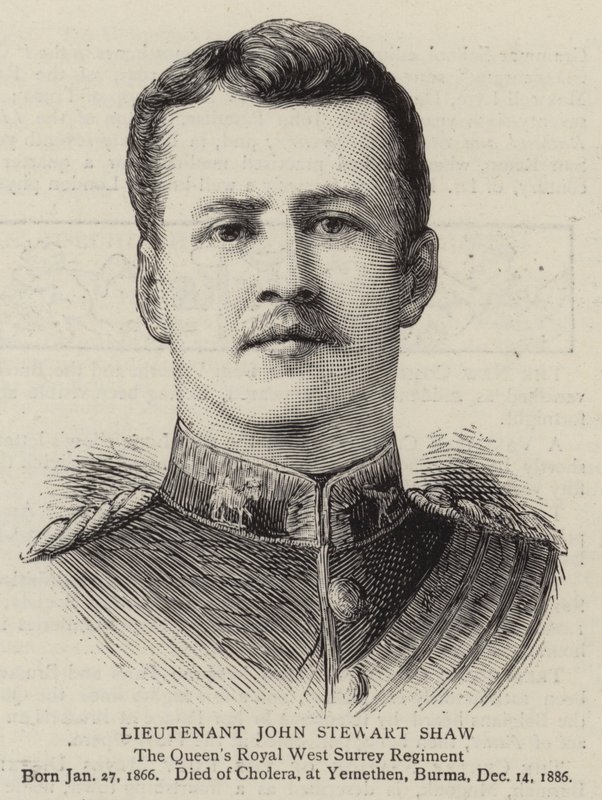 Leutnant John Stewart Shaw (Gravur) von English School