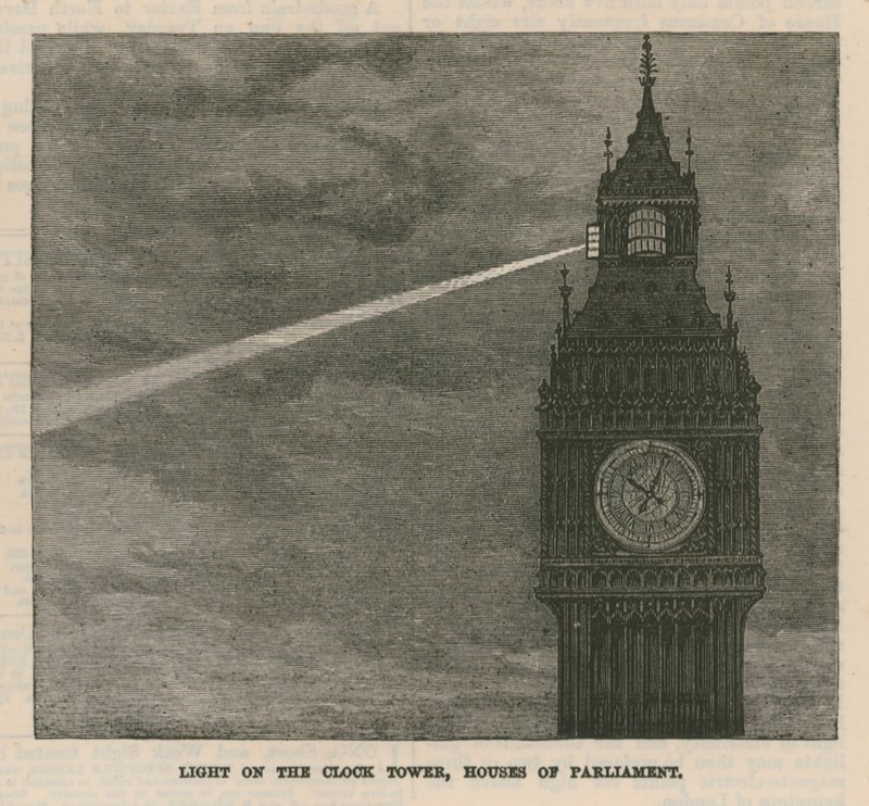 Licht des Uhrturms, Houses of Parliament von English School