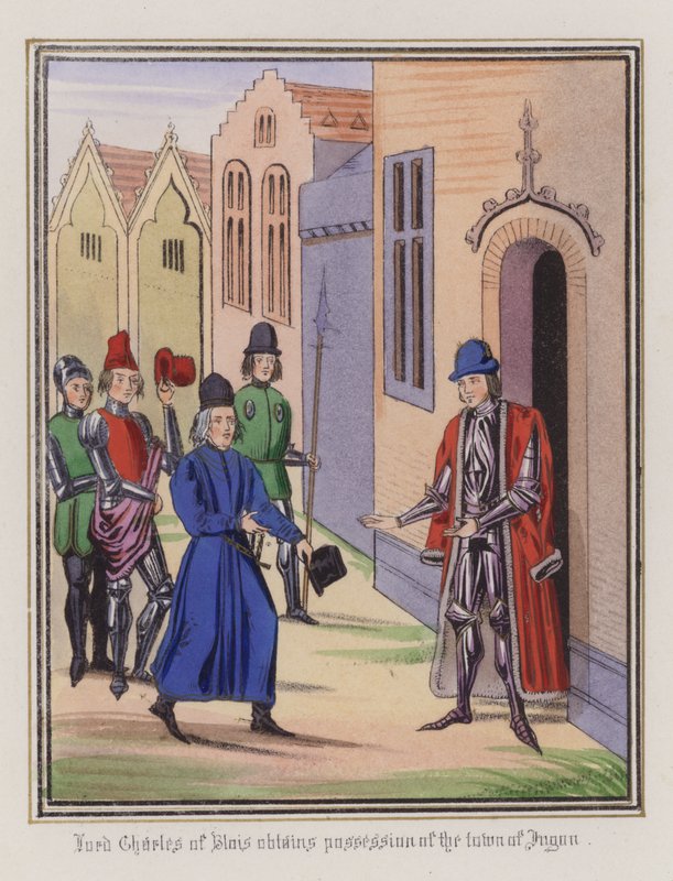 Lord Charles von Blois erlangt Besitz von der Stadt Jugon von English School