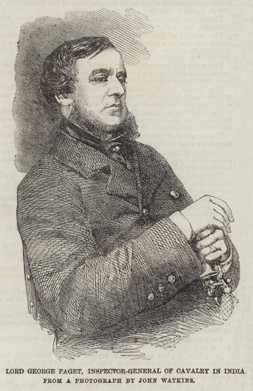 Lord George Paget, Generalinspekteur der Kavallerie in Indien (Stich) von English School