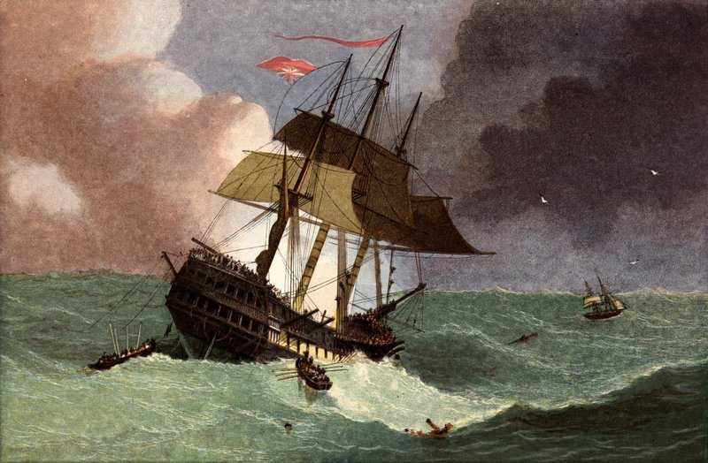 Verlust der Kent East Indiaman von English School