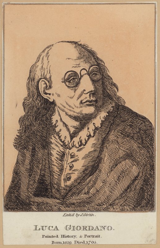 Luca Giordano, italienischer Maler und Druckgrafiker (Radierung) von English School
