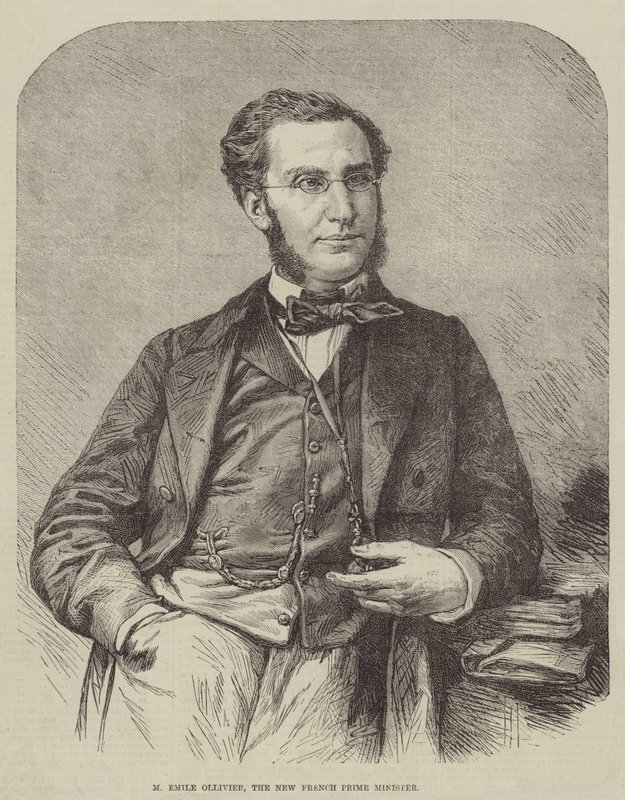 M. Emile Ollivier, der neue französische Premierminister (Gravur) von English School
