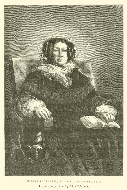 Madame Veuve Clicquot im Alter von achtzig Jahren von English School
