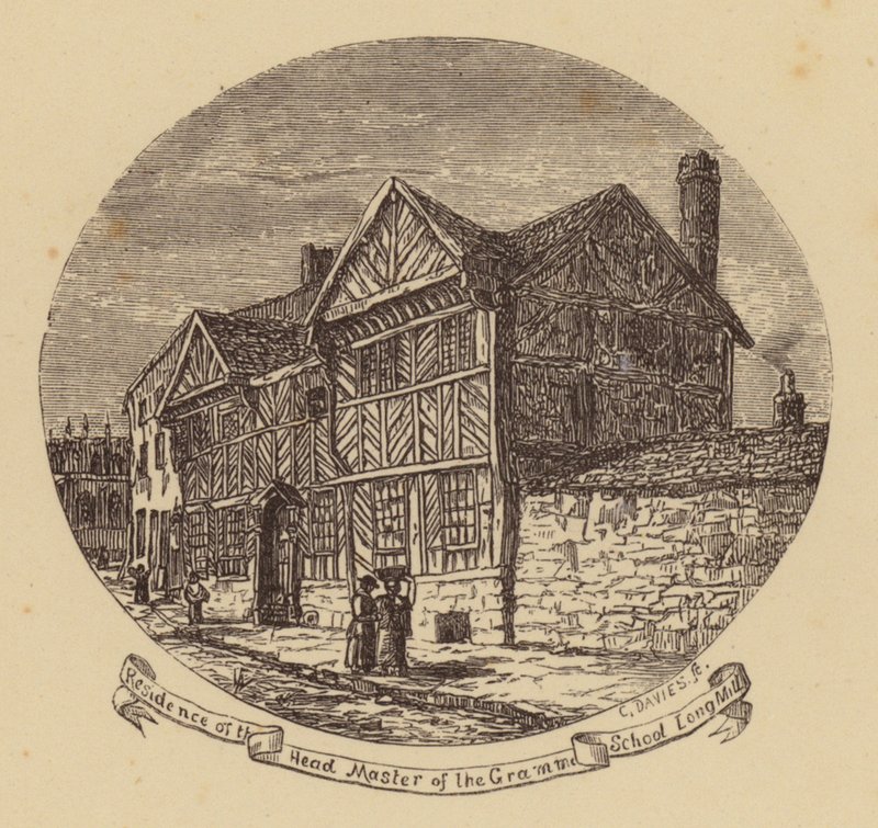 Manchester: Residenz des Schulleiters der Grammar School, Long Mill von English School