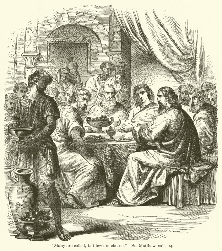 "Viele sind berufen, aber wenige sind auserwählt", Matthäus, xxii von English School