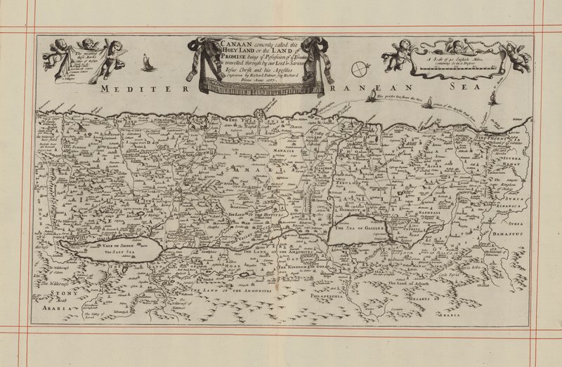 Karte von Kanaan oder dem Heiligen Land von English School