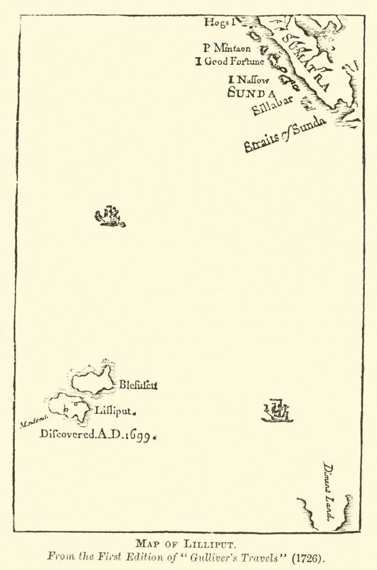 Karte von Lilliput von English School