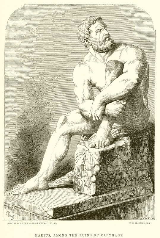 Marius unter den Ruinen von Karthago von English School