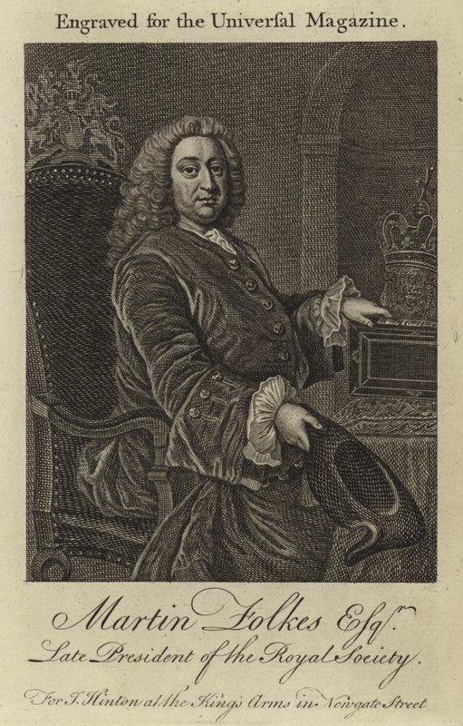 Martin Folkes Esquire, ehemaliger Präsident der Royal Society von English School