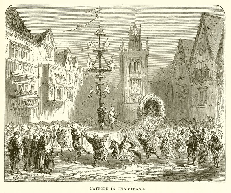 Maibaum im Strand von English School