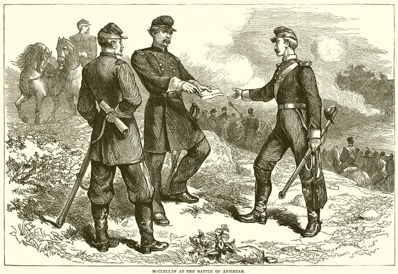 McClellan in der Schlacht von Antietam von English School