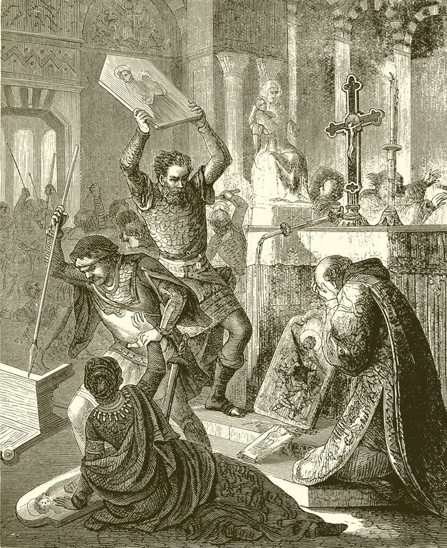 Mittelalterlicher Fanatismus: Bildersturm von English School