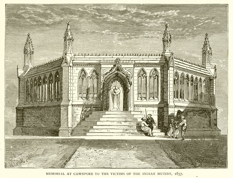 Denkmal in Cawnpore für die Opfer des indischen Aufstands, 1857 von English School