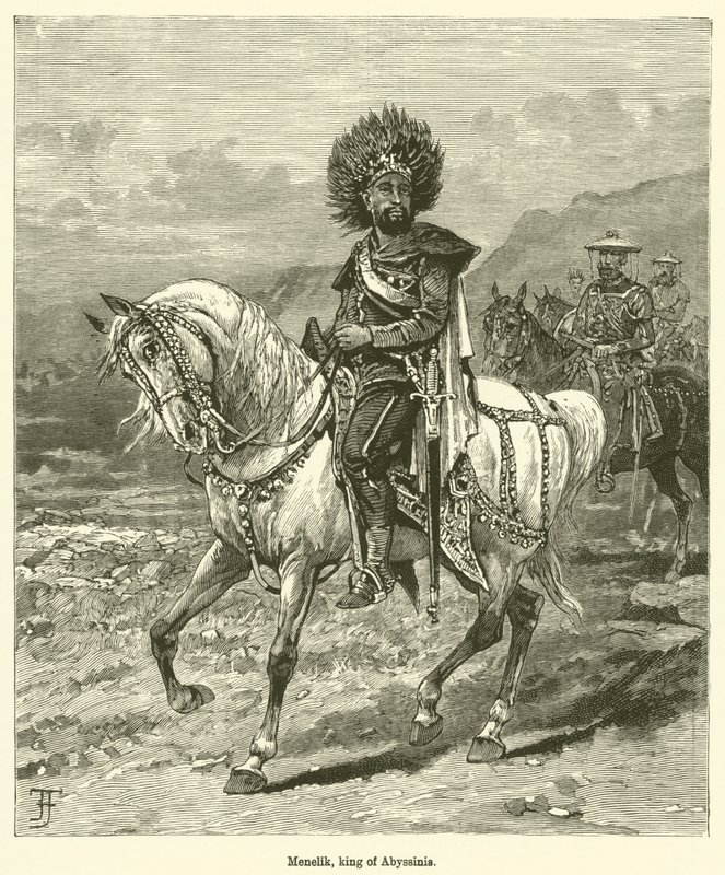 Menelik, König von Abessinien von English School