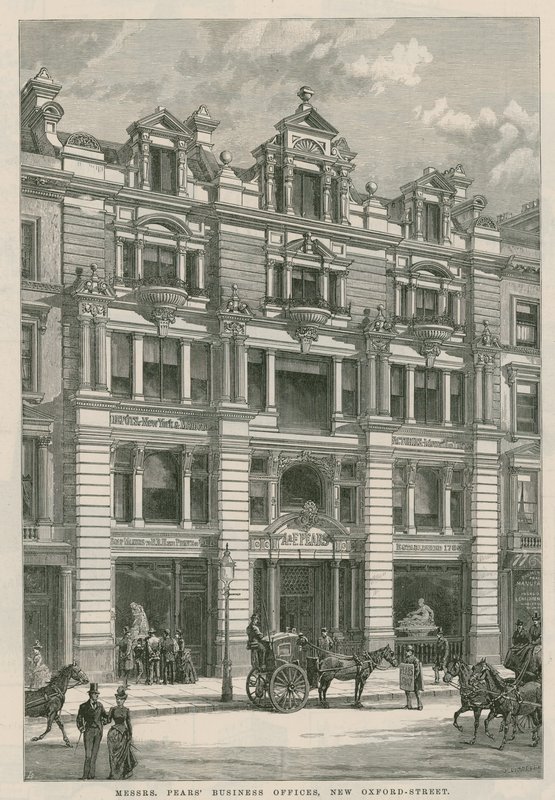 Geschäftsbüros von Messrs Pears, New Oxford Street, London von English School