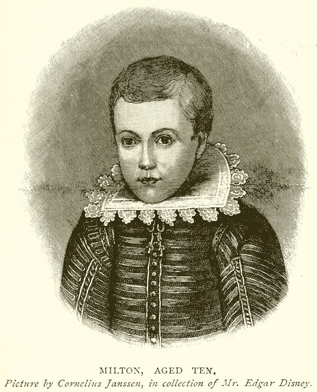 Milton, im Alter von zehn Jahren von English School