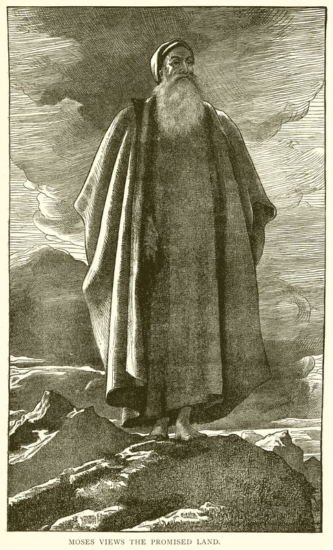 Moses sieht das gelobte Land von English School