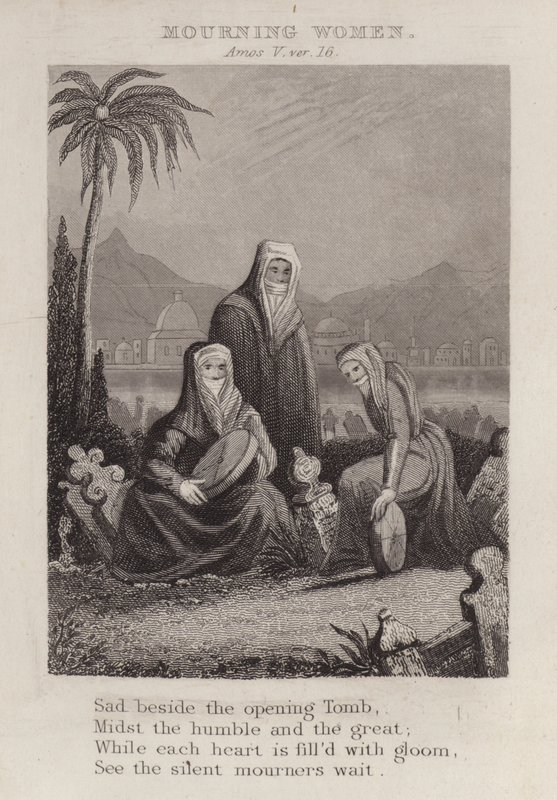 Trauernde Frauen, Amos V, Vers 16 von English School