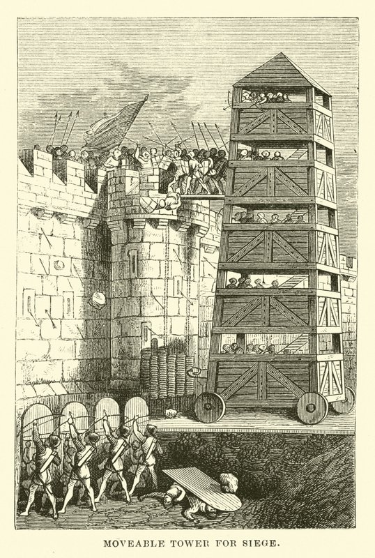 Beweglicher Turm für Belagerung von English School