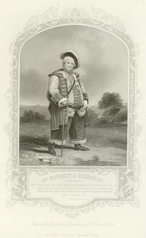 Mr. Hackett als Falstaff, König Heinrich IV, Teil I von English School