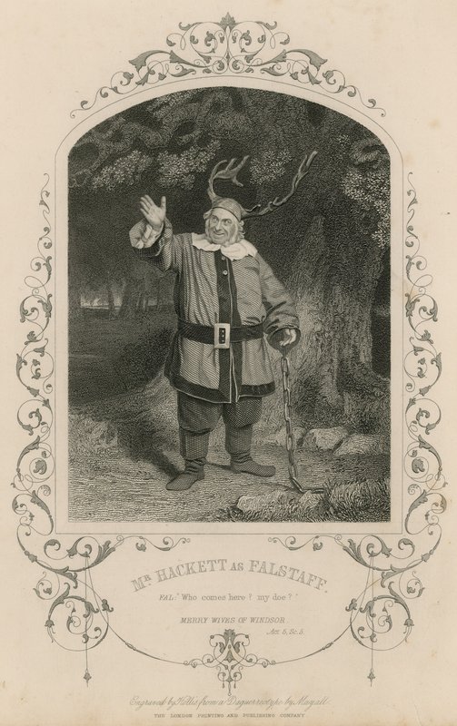 Mr Hackett als Falstaff in Die lustigen Weiber von Windsor von English School