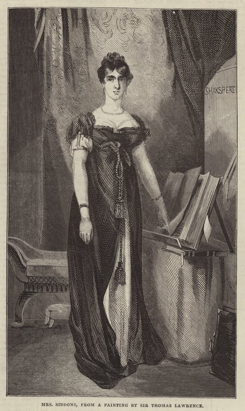 Mrs. Siddons, nach einem Gemälde von Sir Thomas Lawrence von English School