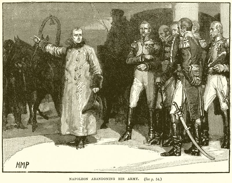 Napoleon verlässt seine Armee von English School