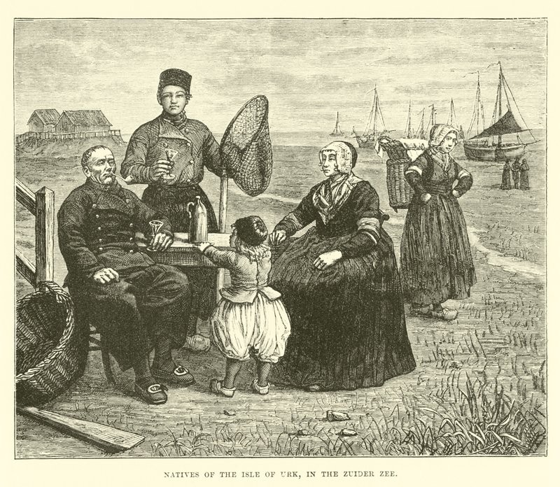 Einheimische der Insel Urk, im Zuiderzee von English School