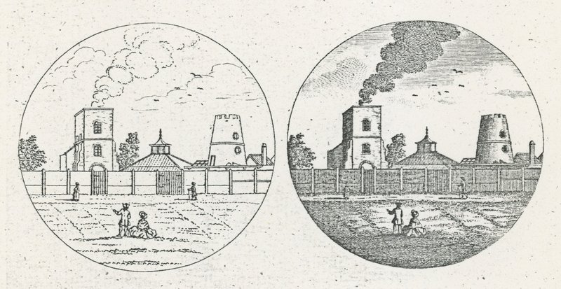 New River Head, datiert 6. Juni 1775 von English School