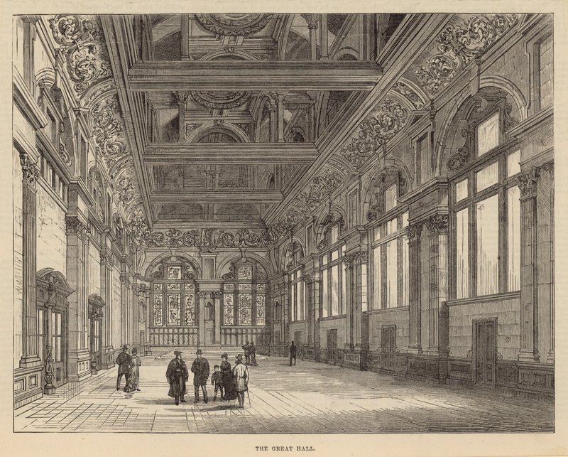 Neue Gebäude der City of London School: Die Große Halle von English School