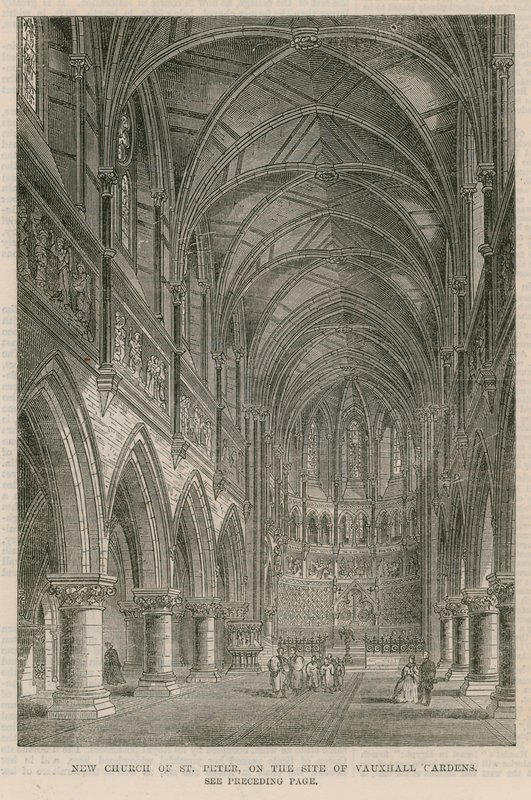 Neue Kirche St. Peter auf dem Gelände der Vauxhall Gardens von English School