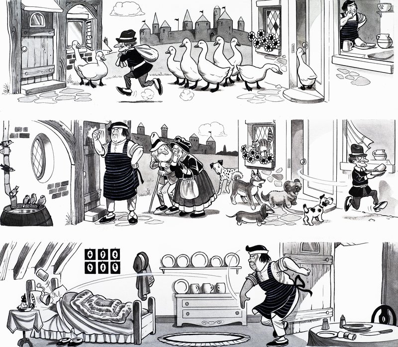 Illustration eines Kinderreims von English School