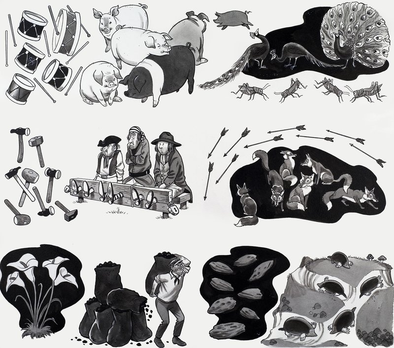 Kinderreim-Illustration von English School