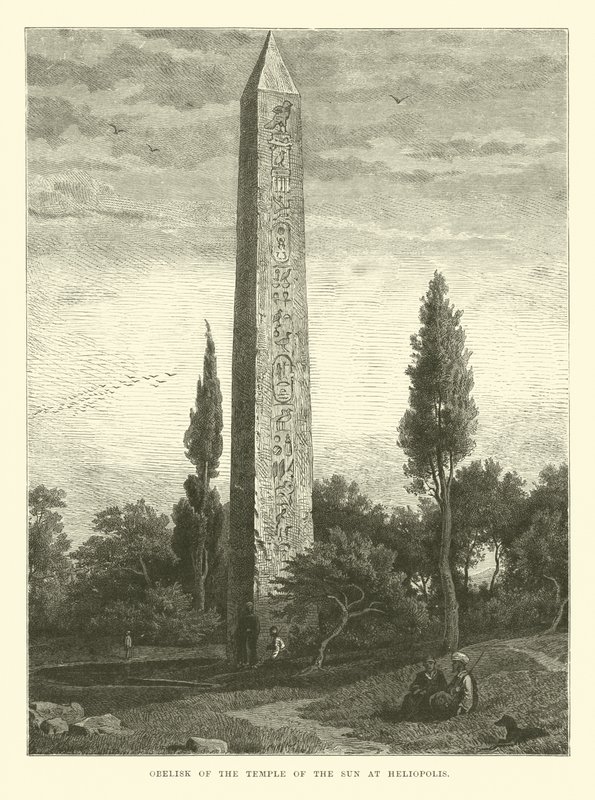 Obelisk des Sonnentempels in Heliopolis von English School
