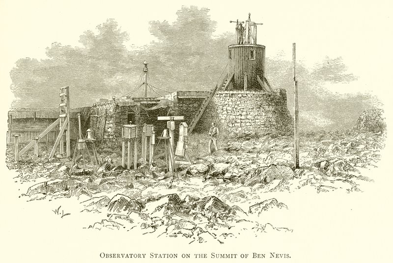 Observatorium auf dem Gipfel des Ben Nevis von English School