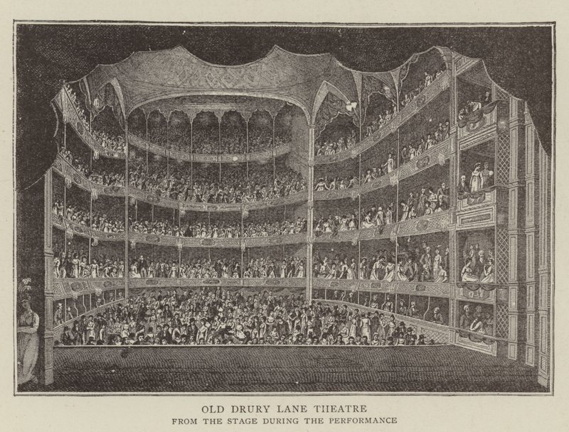 Old Drury Lane Theater (Stich) von English School