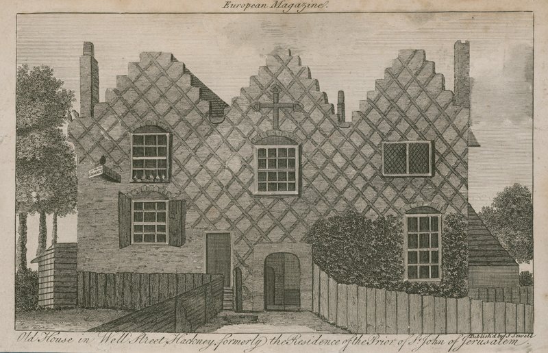 Altes Haus in der Well Street, Hackney, ehemals die Residenz des Priors von St. John of Jerusalem von English School
