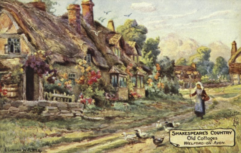 Alte Cottages, Welford-on-Avon, Warwickshire von English School